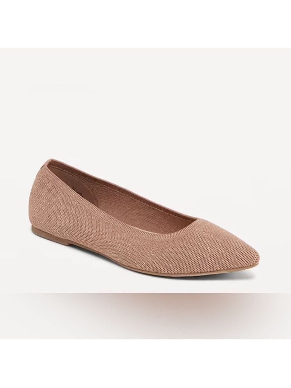 Old Navy Office Formal Metallic Textured-Knit Pointy-Toe Ballet Flats Shoes 8
